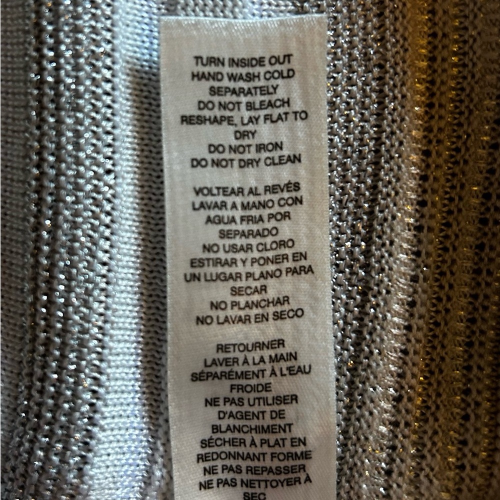 WHITE HOUSE | BLACK MARKET Women’s Embellished Halter Ecru W Pearl Dust. Size M - Picture 7 of 7